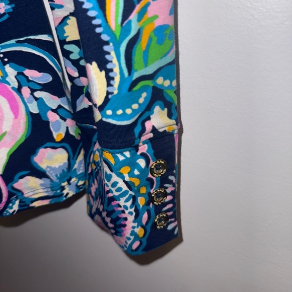 🌸 Lilly Pulitzer Aleah Boatneck Top – “In Full Bloom” Print, Size Large 🌸 - Picture 7 of 15